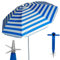Pincho Ombrellone da spiaggia grande Ø200 cm, antivento, protezione UV 50, materiali di qualità, tubo di alluminio, aste in fibra di vetro, bastone reclinabile, include spiedino con punta in ALU,