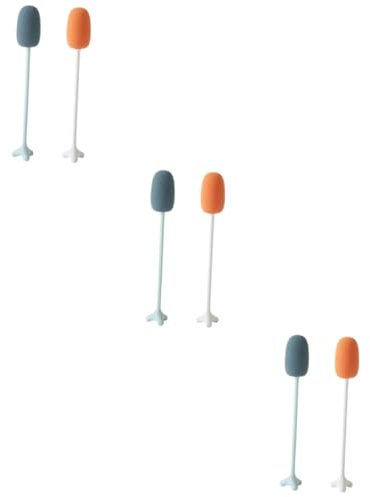 Garneck 6piezas Cepillo De Limpieza De Botellas De Cepillo Reutilizable De Mango Para Biberones y Tazas Para Eliminar Manchas y Residuos Diseño Práctico Para Uso Cocina y Hogar