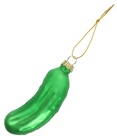 CAXUSD Glasgurkenanhänger Weihnachtsbaumschmuck Weihnachtsdeko Glasanhänger Weihnachtsanhänger Partyzubehör Weihnachtsdekorationen