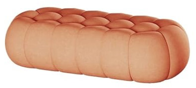 Bank für Bettende Einfacher, moderner Nachttischhocker, Garderobe, Sofahocker, Wohnzimmer, kreativer Sofahocker, Fußstütze, Eingangsbereich, Schuhbank Ende der Bettbank(Orange,180*60*40cm)