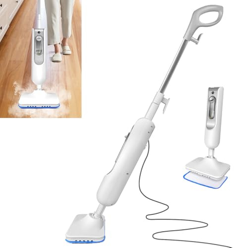 VickyHome 1500W Dampfreiniger, Dampfreiniger Handgerät für Alles Multifunktions 5 in 1 Portable Handheld Steam Cleaner Mit 2 Einstellbare Dampfstufen, Teppichgleiter Für Böden/Teppiche
