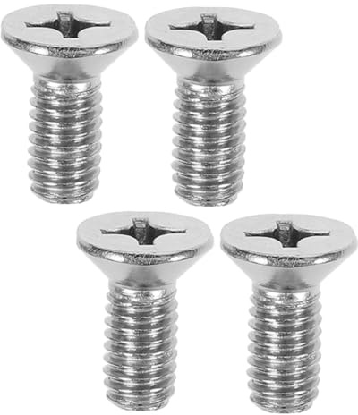CHICAMPERA 4pcs Stainless Steel Brake Disc Screws Fasteners Compatible with Honda 93600-06014-0h Silver Flat Head Automotive Brake System Replacement Parts