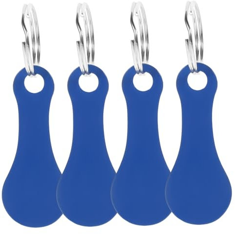 GRIRIW 4pezzi Portachiavi Metallo Con Gettoni Per Carrello Della Spesa Pratici Accessori Per Trolley Design Creativo e Funzionale Risparmia Coda