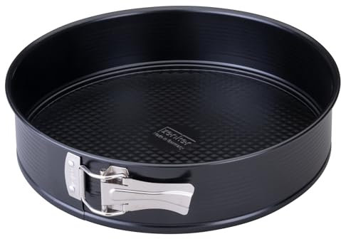 Zenker 6554 Moule charnière 28 cm, à manqué, gâteau sans PFAS, rond, gâteaux rond, Acier, Noir, 28 x 6 cm