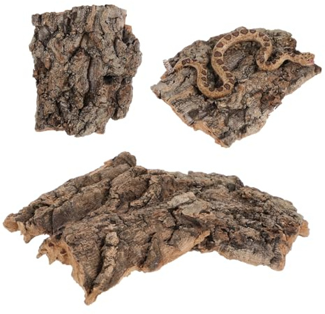 Toyvian 4pièces Écorces Arbre Décoratives pour Terrarium Plateforme De pour Lézards Décoration Naturelle pour Reptiles