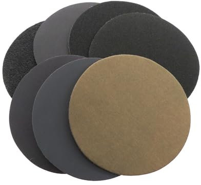 Lot de 10 disques abrasifs de 75 mm, 7,6 cm, papier abrasif auto-agrippant, grain 60-10 000, assortis, pour polissage humide/sec, 3 000