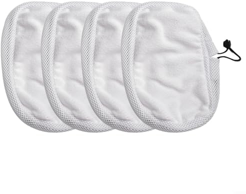 Set of 4 Pack Microfiber Mop Cloth Pads for Morphy Richards 70495, 720023, 720502 Models Steam Cleaner Accessories