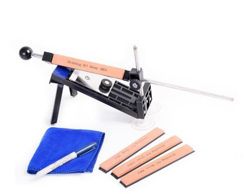 Ipetboom Affilacoltelli Professionale Da Cucina Temperamatite Ad Angolo Fisso in Acciaio Con Pietre Abrasive 180#-1500# Facile Da Usare Per Coltelli Di Tutte Le Dimensioni