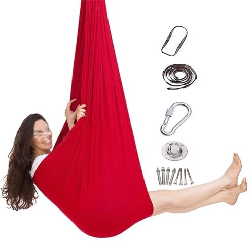Aerial Yoga Swing, vertikale Stoffhängematte, komplett mit Zubehörset, geringe Elastizität, hochwertiger Stoff