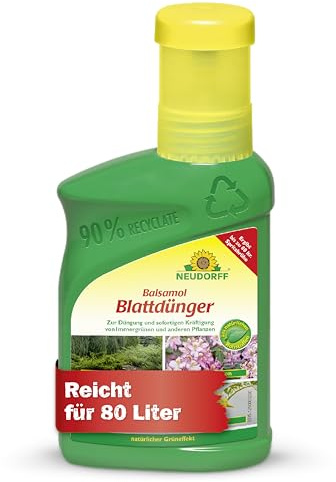 Neudorff Balsamol Blattdünger – Zur Düngung und sofortigen Kräftigung von geschwächten Koniferen, Rosen, Tomaten und anderen Pflanzen, 250 ml