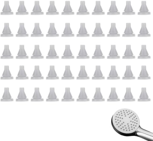 50 Pezzi Soffione per Ugelli in Silicone, Beccuccio per Ugello, Ugelli di Ricambio Soffione, foro di spruzzo, ugello in silicone, ugello per spruzzo, punte rotonde, parti di riparazione