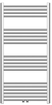 Belvit Badheizkörper, 1200x600 mm, 557 Watt, Mittelanschluss, Nabenabstand 50 mm, Qualitätsstahl, Edelstahl gebürstet, wandhängend, wasserbetrieben, Badheizkörper, Heizkörper, Handtücher
