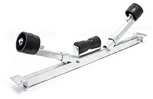 Wiltec Pendelrolle 111 cm, Sliphilfe für Boote bis 800 kg, Sliprollen für Bootstrailer mit Verstellbarer Breite 80–124 cm, Bootstrailer Zubehör aus Stahl