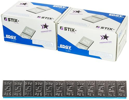 Stix 200 pesi adesivi neri con bordo a strappo 12 x 5 g pesi di bilanciamento da 12 kg