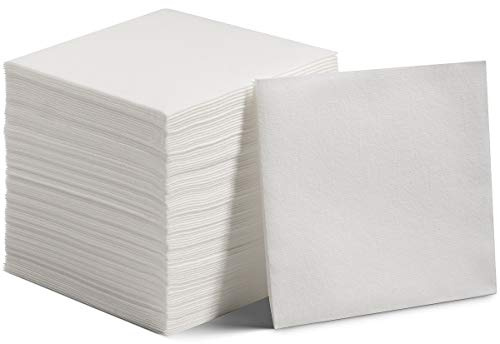 200 Linen-Feel Dessert And Beverage Napkins - Disposable Cloth-Like Cocktail Paper Napkins, Made In USA - Soft and Absorbent For Bar, Restaurant, Café, Wedding, Parties (200-Pack)