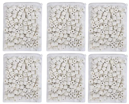 JIH Aquarium Bio Ceramic Rings Filter Media for Pond Fish Tank Canister Filter (6 lbs)