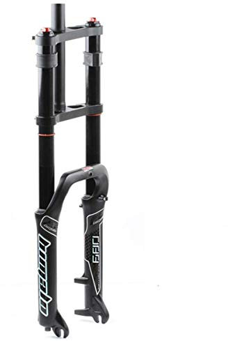 SLRMKK BMX Fahrrad Federgabel 20 Zoll 150mm Federweg Scheibenbremse Fahrradgabel Magnesiumlegierung 4.0 Fett Reifen QR 1-1/8 Mountainbikes Gabel Einstellbare Dämpfung