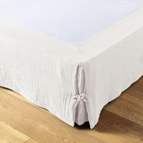 Cache-sommier 160 x 200 cm – Double Gaze de Coton 125 g/m² – Gaïa Blanc | Double gaze ultra douce & respirante