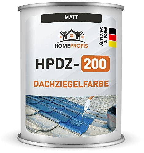 Home Profis® matte Dachfarbe (5m²) | Gebrauchsfertige 1K Dachziegelfarbe | Lack für Dachziegel & Eternitplatten | UV-stabil | RAL 7016 (Antharzitgrau) | HPDZ-200