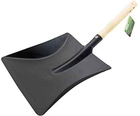 Large Hand Shovel With Wooden Handle - Lightweight & Durable Snow & Coal Shovel, Mini Fireplace Spade | Reinforced Handle