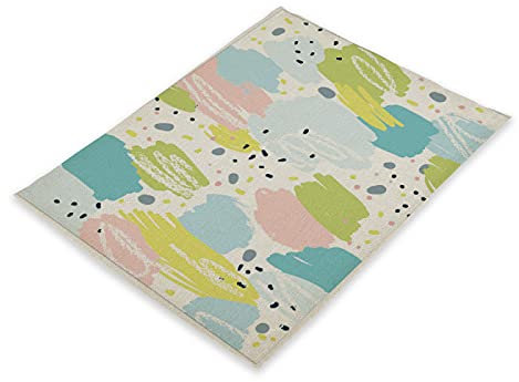 Salvamanteles Verde Juego de 4 Manteles Individuales bajoplatos Aislante Calor Lino Antimanchas Antideslizantes decoración Mesa Comedor Cocina 45X30cm