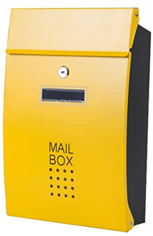HIZOON Decorations Double Door Mailbox Locking Mailbox For Home Outdoor Modern Mailbox Wall Mount Hanging Mail Organizer Villa Mail Basket Letter Box