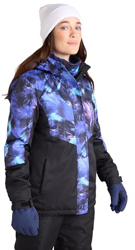 Mountain Warehouse Dawn Skijacke für Damen - Schneedicht, warme Snowboardjacke, Fleecefutter, Bündchen, Saum und Kapuze zum Verstellen - Ideale Winterjacke Leuchtend Blau Damengröße EU 40
