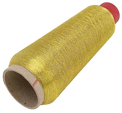 STOBOK 2St metallisches Maschinenstickgarn nähmaschinen garn Nähgarn goldfaden stickerei floss Webfaden overlock nähmaschine Erwachsener Suite Kegelgewinde Goldlinie Kind einstellen