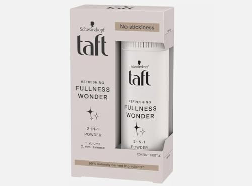 Schwarzkopf TAFT Fullness Wonder 2 en 1 Volumizing Hair Powder - 10 g - Instant Volume & Refresh, Vegan, No Residue