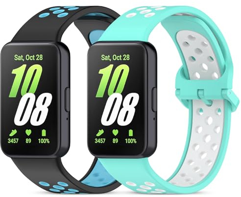 BDIG 2 Stück Armband Kompatibel mit Samsung Galaxy Fit 3,zwei Farben Weiche Silikon Armbänder Kompatibel mit Samsung Galaxy Fit 3.