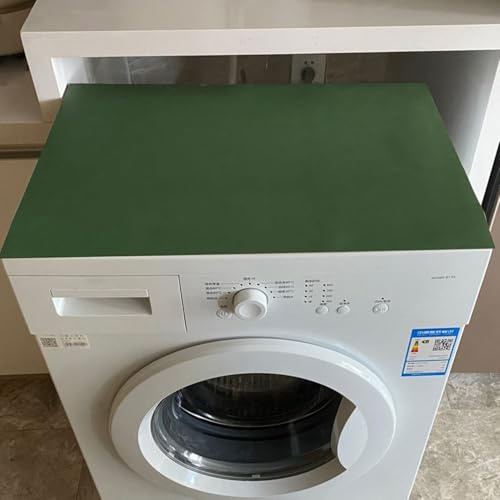 TQQEPOOL Washer And Dryer Top Mat Cover,Dust-Proof Silicone Rubber Non-Slip Dryer Top Protector Guards Mat,Anti-slip & Heat Resistant For Home Kitchen Laundry Room(Green,60 * 60cm)