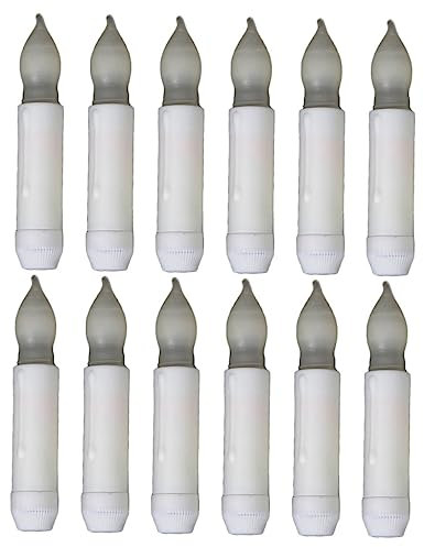 Uonlytech 24stücke Teiliges Led Kerzenlicht Flammenlose Dekoration Für Hochzeit Weihnachten Wohnzimmer Garten Realistische Elektronische Kerzen Mit Timer Energiesparend Sicher