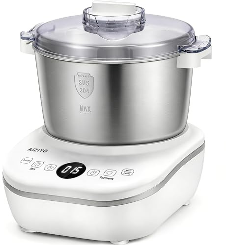 AIZIYO DoughChief, 5.3QT Dough Mixer, Dough Maker with Ferment Function, 304 Stainless Steel Bowl, Removeable lid, Touch Panel Control, Electric Dough Proofing Box for Pizza & Bread