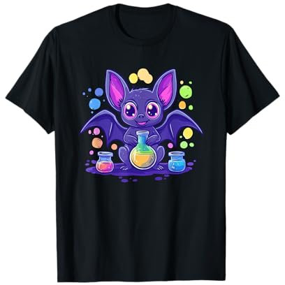 Cute Bat with Potion Beakers T-Shirt