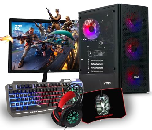 Veno Scorp Gaming PC Bundle Intel Core i7-6700 Processor RX 580 8GB Graphics Card - 16GB Ram - 1TB SSD - 550W PSU - Windows 10 Pro - WiFi - Titan 4