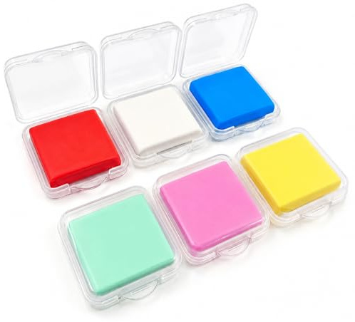 QZKJQDD Knetradiergummis, 3,2 x 3,5 cm Knetgummi Radierer, Weich Knetbar Radiergummis, Skizzenzeichnung mit Knetradiergummis, Knetradiergummi für bunte Zeichnung Malerei Schulbedarf (6 Stück)