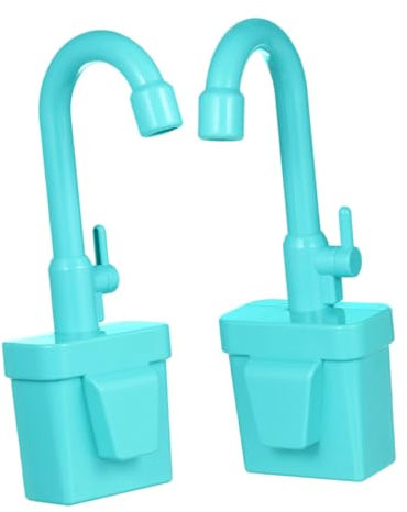 MAGICLULU 2stücke Waschbecken Wasserhahn Spielzeug Ersatz Für Junge Mädchen Küchenspielzeug Mit Drehbarem Design Und Fließendem Wasser Für Rollenspiel Und Simulation