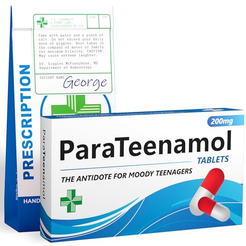ParaTeenamol Funny 13th Birthday Gift for Girls & Boys – Joke Pill Box Gag Gift for Teenagers, Official Teen Girl Present, 14th 15th Birthday, Christmas Stocking Filler, Xmas Secret Santa