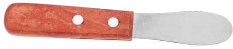 DONFAMDS Cuchillo De Queso y Mantequilla De Acero Inoxidable Con Mango De Madera Cuchilla Dentada Multiusos Para Cortar y Untar Mantequilla y Mermelada Diseño Compacto y Resistente Para