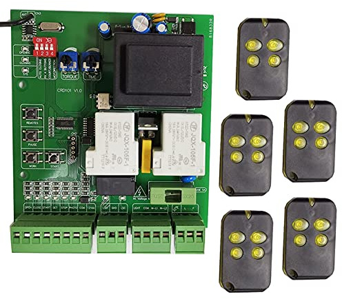 Motor Puerta Corredera, La versión universal de la placa de circuito reemplazada por la placa base del abrelatas de la puerta deslizante puede coincidir con el control remoto de 433.92MHz.(1 board 5 r