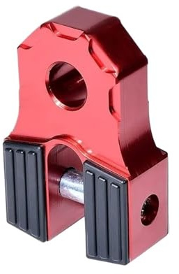 JBJXFAMAY Cubierta Gancho Ojo Gancho De Recuperación De Grillete Cabrestante Plano 30,000LB ATV UTV Remolque con Protector Universal(Rojo)