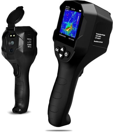 SURLABA Caméra Thermique Portable, 96*96 IR Imageur Thermique 25Hz TISR 240*240, -20 °C à 550 °C, NETD ≤60 mK, Caméra Thermique Infrarouge pour HVAC, Entretien des Bâtiments, Inspection des Fuites