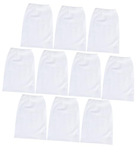 COOPHYA 10 Pièces Chaussettes Filtrantes Skimmer Piscine Filets Fins Réutilisables pour Accessoires Piscine Enterrée et Hors-Sol Nettoyage Facile Panier Filtrant Blanc