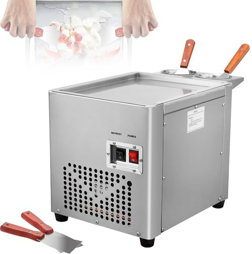 Gelatiera elettrica in acciaio inox, 220 W, con raffreddamento rapido, fondo antiscivolo, include 2 spatole, ideale per pasticceria
