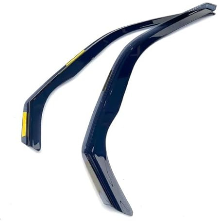 2 pcs Déflecteurs de Vent Pluie d'air Noir Fumé Transparent pour Vitres Latérales Avant Voiture Compatible avec VW Transporter T5 T6 2003-2019