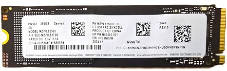 Samsung PM9C1 256GB, SSD NVMe, M.2 2280, PCIe 4.0 x4, TLC 3D-NAND, Velocità Lettura 4000MB/s, MZVL8256HEJD - OEM BULK