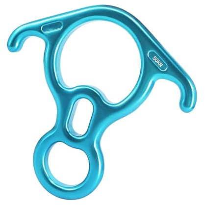 Piceioep Discensore a 8 Figure in Alluminio Leggero per Arrampicata Roccia e Discesa in Corda Doppia Attrezzatura da Arrampicata Roccia dal Design Liscio