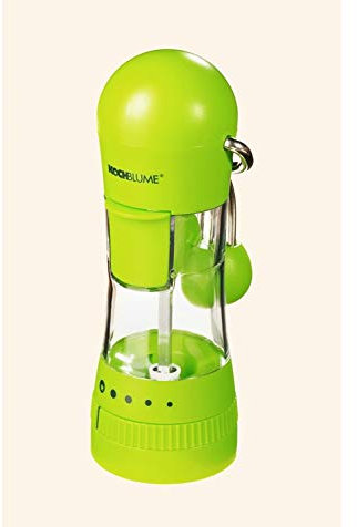 Kochblume Gewürzmühle mit Silikon-Auffangkappe | ergonomische Hebelfunktion | Keramikmahlwerk | 5 verschiedene Mahlgrade | Füllkappe und Silikonfuß | Farbe: limette