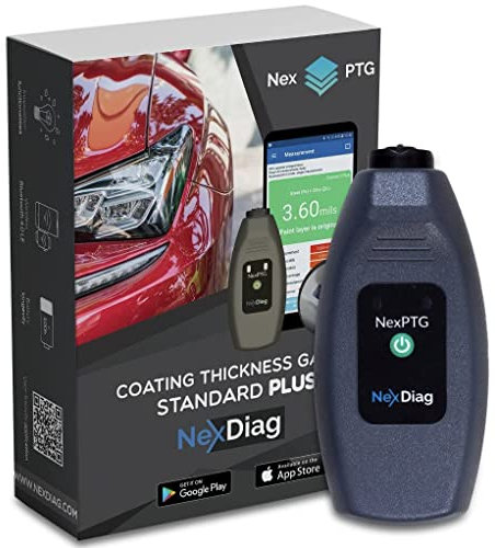 NexPTG Standard Plus Lackmessgerät Auto mit App für iOS & Android| Professionelles lackdickenmessgerät & Lackprüfgerät | Lackmessgerät | Lackschichtmessung App