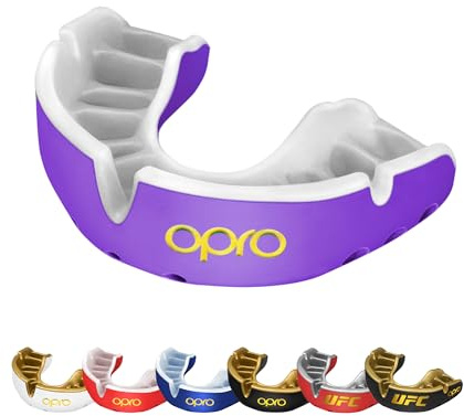 OPRO Mundschutz - Gold-Level Zahnschutz für Boxen, Kampfsport, MMA, Erwachsene & Kinder - Selbstanpassende Schiene für Hockey, Kickboxen, Rugby - Premium Passform - Mit zahnärztlicher Garantie